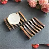 Bath & Garden100Pcs Vintage Style Tray Handmade Wood Dish Box Wooden Soap Dishes As Holder Home Bathroom Aessories Drop Delivery 2021 Snktb