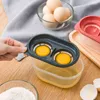 3 cores gema plástica sifting home chef jantar cozinhar gadget ferramentas de cozinha ovo branco separador