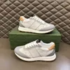 2021SS Top Kwaliteit Casual schoenen Luxe designer Sneaker echt lederen gaas Pointed Toe Race Runner buiten zijn maat38-45 Kljj0002