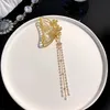 Koreanische lange Quaste Perle Haarspangen Metall Schmetterling Haarspangen Temperament Clip Hai Haarnadel INS Persönlichkeit Grab Dusche Disk Haar Schmuck Artefakt Kopfschmuck