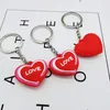 Kreatywny Keychain Wisiorek PVC Peach Heart Key Chain Torba Dekoracja Brelok Walentynki prezent