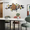 MEISD Horloge Décorative Bois Couleur DIY Miroir Autocollant Montre Creative Home Decor Auto-Adhésif Chambre Horloge Mur Art 210325