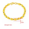 Lucky Bead Bracelet Chaîne Pour Femmes Hommes Mode Bijoux Cadeau 18k Or Jaune Rempli Poignet Accessoires