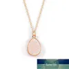 Fashion Water Drop Chain Necklaces For Women Natural Stone Jewelry Charming Ladies Rose Gold Necklaces Wedding Party Girls Gifts  Factory price expert design