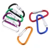 Carabiner Clip Aluminum D-Ring Carabiners Screw Locking Buckle Hook D Shape Spring Snap Keychain Clips for Outdoor Camping Hiking Fishing