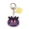 Nyckelringar Genshin Impact Slime Keychain Cosplay Söt akrylhänge Key Holder Bags Two-Sided Keyring Halloween Decoration Miri22