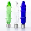 Chinafairprice CSYC NC028 Smoking Pipe Tower Style Spill-proof Glass Bong 510 Ceramic Tip Quartz Banger Nail 45/90 Degree Colorful Bubbler