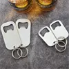 Portable Stainless Steel Beverage Beer Bottle Opener Keychain Kitchen Tools for Bar Restaurant Hiking Camping