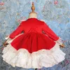 Children Red Spanish Dresses Baby Girl Lolita Princess Ball Gown Spring Infant Birthday Dress up Toddler Spain Vestidos 210615