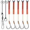 3/5/10Pcs String Fishing Hooks Stainless Steel Baits Single Hook Combination 5 Small Swivel Tackle Fishhooks