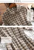 Mori Girl Robe d'été Femmes Manches courtes Plaid Vintage ES Peter Pan Collier Robe Femme Coton Élégant Robes 210520
