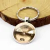 Drummer Cymbals Keychain Pendant Dj Vinyl Record Photo Glass Jewelry Metal Rings Keyholder Husband