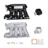 PQY - Aluminum Intake Manifold Throttle Body For 06-11 Honda Civic 04-08 Acura TSX K20Z3 Silver/Black PQY-IM52+6951