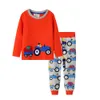 Hoppmätare Långärmad Bomull Bottu Boys Cartoon Clothing Set för vinter Girls 2 st Passar Mode Kids Outfits 210529