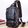 Men's PU Leather Black Laptop Backpack Waterproof Usb Charging Lightness Back Bags Women Travel School Outdoor Bagpacks