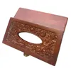 Tissue Boxes & Napkins Vintage Wooden Hollow Out Embossing Box Paper Napkin Holder Home Decor