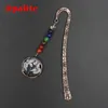 Dekorativa Objekt Figuriner Träd av Life Bookmark Retro Koppar Natural Crystal 7 Chakra Stone Vintage Metal Alloy för studentbok Etiketter