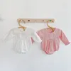 Vår Höst Toddler Kläder Baby Girls Broder Lace Rompers Kids Girl Långärmad 210429