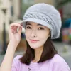 Beanie / Capul Caps Simple Beret Faux Fur Hat Женщины мягкий теплый вязаный аксессуар комфортабельный на открытом воздухе LL @ 17