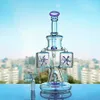 GROßE Glasbongs Wasserpfeifen Doppel-Recycler-Bong-Propeller-Spinning-Perkolator-Ölplattformen Dab-Rig 14-mm-Verbindungswasserpfeifen mit berauschender Schüssel