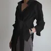 Camicette da donna Camicie XUXI Moda donna Manica lunga Sciolto Casual Tinta unita Cravatta Camicia sottile Primavera Autunno 2022 E888