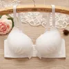 Soutien-gorge en dentelle florale sans fil pour femmes, intimes, sous-vêtements confortables, push-up, pour étudiantes, lingerie quotidienne, bonnet 32/70 - 38/85 AB