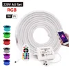 Remsor WiFi Control RGB Neon Strip Light Lamp Waterproof 2835 Vitt varmt flexibelt LED -rep EU UK AU 220V US 110V270U