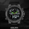 Lmjli - Naviforce top marca mens moda esporte relógios homens de couro impermeável quartzo relógio de pulso militar analógico digital relogio masculino