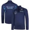 2023 Nya F1 Team Racing-kläder för män och kvinnor Half Zipper långärmad t-shirt Polo-skjorta Leisure Sports snabbtorkande fans Skjorta
