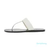Designer Sandals Mannen Dames Leren Golden Thong Sandal Slippers Platte schoenen