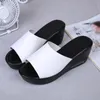 Slippers Women 2021 Platform Peep Toe High Heel Female Home Leather Shoes Pantoffels Dames