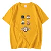 Büyük Boy Erkekler T Gömlek Crewneck Nefes Tee Gömlek Suşi Baskı Giyim Kısa Kollu Türleri Rahat T Shirt Mens Y0809