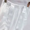 シンプルな新鮮なホワイトフェアリースカート女性韓国のファッションシーリングデザインファルダスムザー春夏すべて一致Elastic Jupe 210514