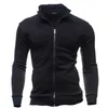 Homens Casaco Marca Roupas Moda Zip Stand Collar Homem Casual Slim Hoody Moletom Cardigan Zipper Hood Roupas 211025