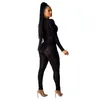 Animal Instinct Women's Jumpsuit Mesh Bodystocking Leopard See Through Pagliaccetti a maniche lunghe in velluto Womens Sexy Midnight Clubwear 011912