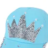 Kvinnor Nya modebaseballmössa Hattar Handgjorda Rhinestone Pärlor Hat Pearl Crown Female Baseball Cap Snapback Sport Sun Hat4722187