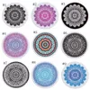 NOVITÀAsciugamano da spiaggia rotondo Indian Mandala Tapestry Asciugamani da bagno in microfibra beaech Scialle da donna Tappetino da yoga con nappe Tappeti da picnic 22 colori EWF7890