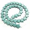 Autres perles d'espacement en pierre de turquoises en forme d'étoile de pentagramme de couleur mélangée bricolage pour la fabrication de collier de bracelet 12/15 / 20mm