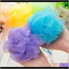 Borstels, sponsen scrubbers tuinmulticolour bad douchebody bubble exfoliate bladerdeeg spons mesh netto bal schoonmaken badkamer Aessoires Home s