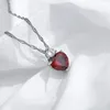 Красный алмаз сердца кулон ожерелья медные серебряные цепи женщины ожерелье свадьба мода ювелирных изделий подарок будет и песчаный