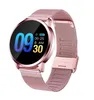 Q8 OLED Bluetooth Smart Watch Rostfritt stål Vattentäta bärbara enheter Smartwatch Arvur Män Kvinnor Fitness Tracker Sleep Mon4191855