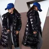 Doudoune d'hiver pour enfants filles mode manteau imperméable coupe-vent brillant garçon noir résistant à la saleté épais 211027