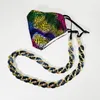 Harz-Marmor-Muster, farblich passende Brillenketten, modische Taschenkette, glänzende Halskette