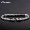 Pulseira elsieunee 100 real 925 prata esterlina simulada moissanita diamantes pulseiras de tênis para homens homens Bangle de casamento bem 7392740