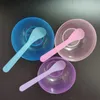 2 in 1 Plastic Makeup Beauty Mask Bowls With masks spoon Facial-Mask Bowl DIY Tools for Face Masks