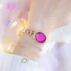 Zegarki Kobieta Znane Marka Purpurowe Panie Małe Dial Zegarki Sukienka Diament Kobiety Wrist Zegarki Ze Stali Nierdzewnej Montre Femme 210527
