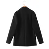 女性用ジャケットスーツコート女性デザインセンスニッチ2022韓国BFボーイフレンドスタイルルーズ1つのボタンシルエットトップ