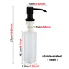 300ML Kitchen Sink Soap Dispenser Black ABS Detergent Liquid Soap Lotion Dispensers Stainless Steel Head HomeTools