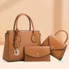 Evening Bags Luxury Women Pu Leather Handbags 3 Pieces Set Tote Designer Ladies Shoulder Messenger Bag Casual Female Crossbody