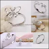 Configuración de joyería Mljy Anillo de perlas 50% Anillos de astilla 6 estilos DIY Tamaño ajustable Regalo de Navidad Entrega de gota 2021 Pvqwp